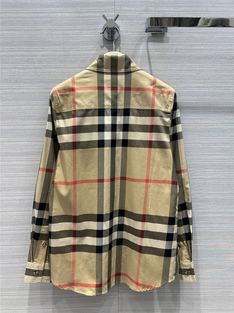 Bv*b*rry retro checkered cotton house silk shirt