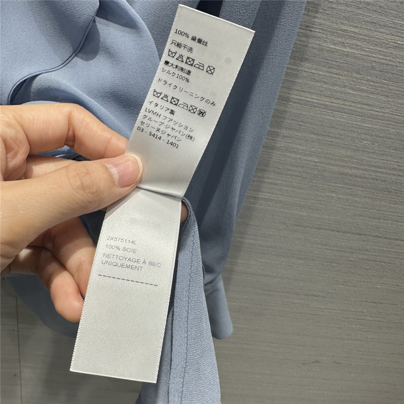 Y51 ribbon real silk shirt