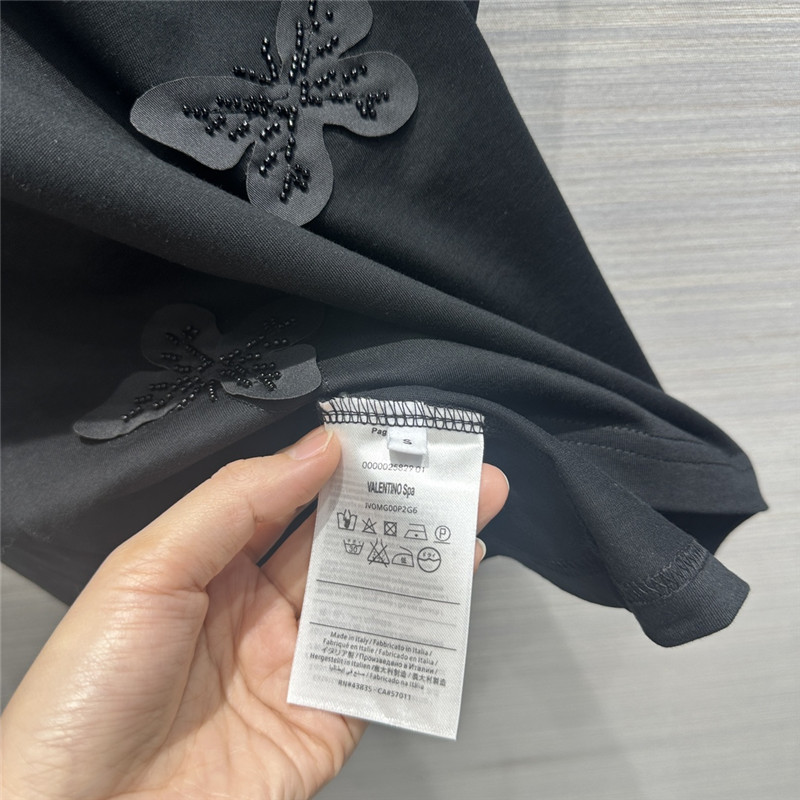 Va1e*ntin0 embroidered butterfly cotton t-shirt