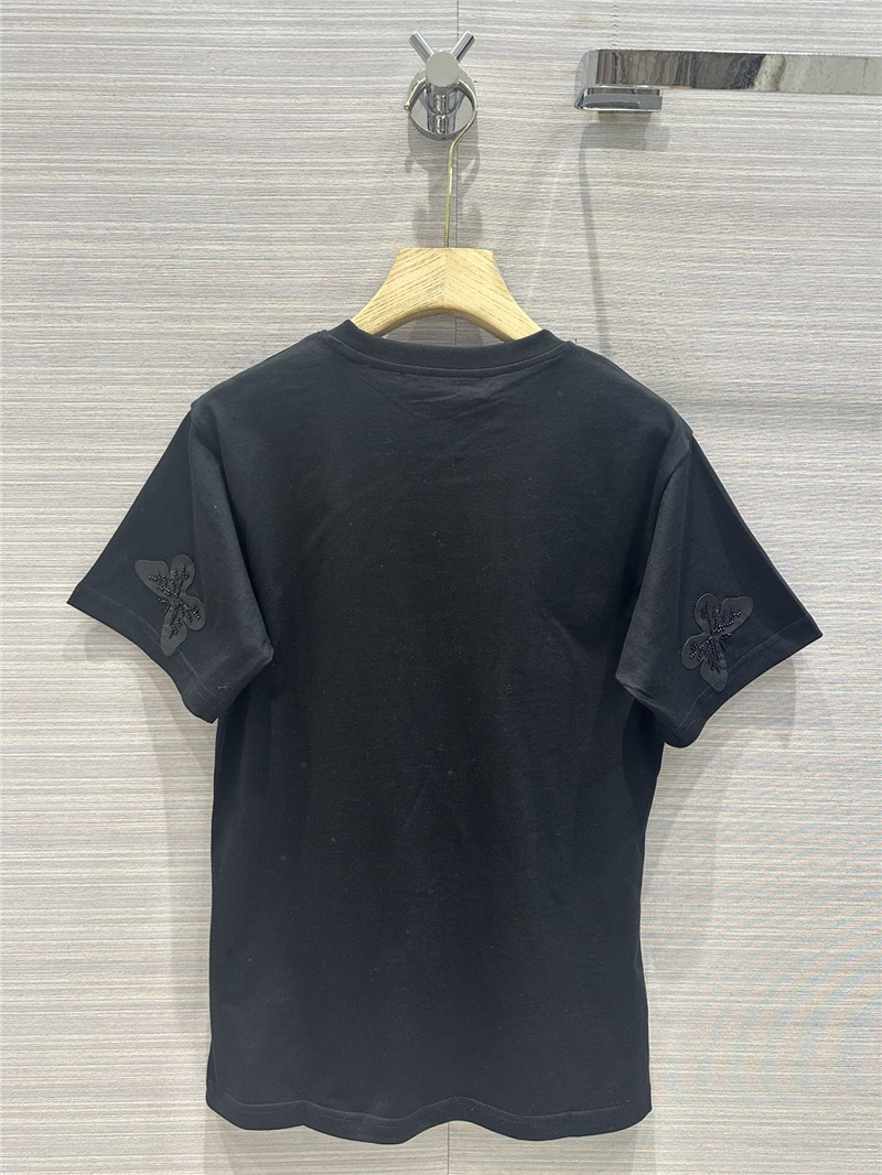 Va1e*ntin0 embroidered butterfly cotton t-shirt