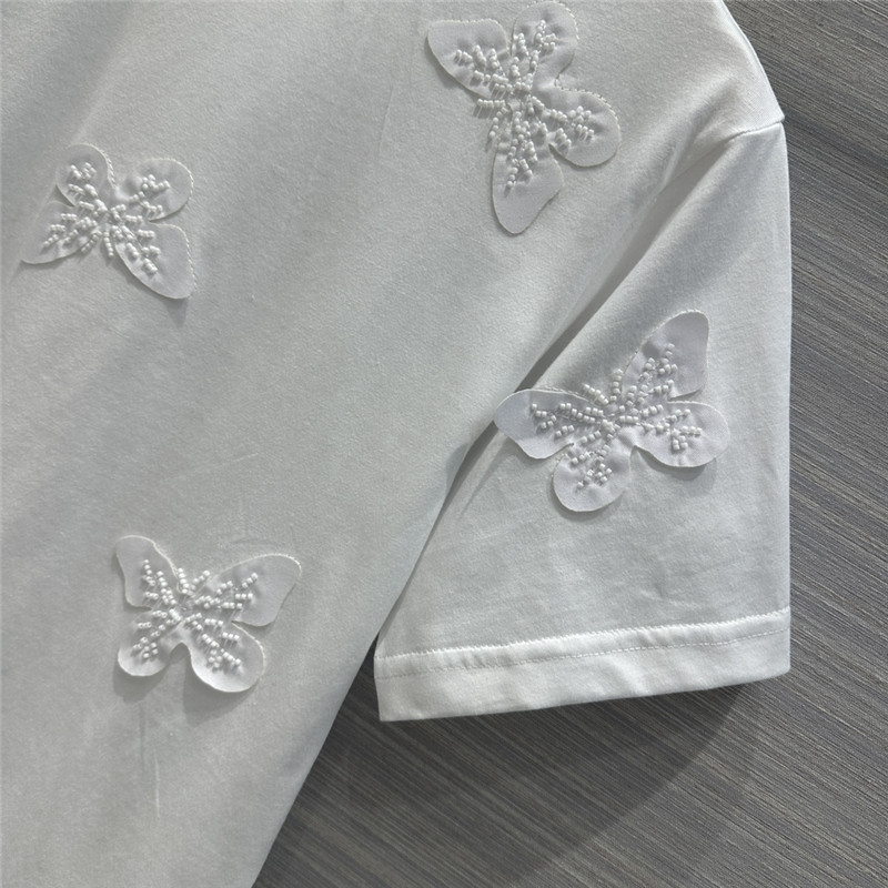 Va1e*ntin0 embroidered butterfly cotton t-shirt