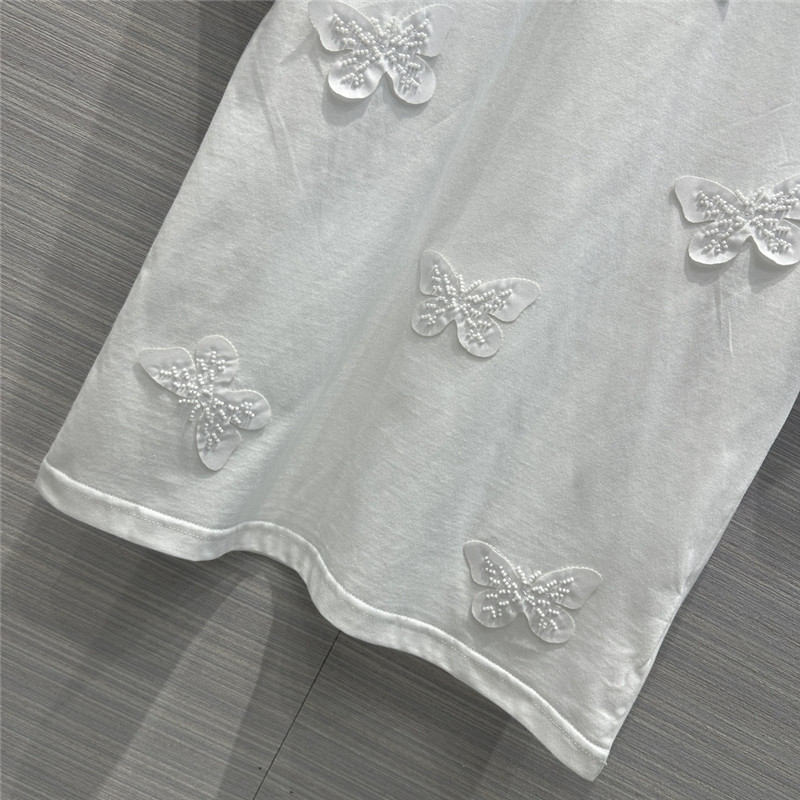 Va1e*ntin0 embroidered butterfly cotton t-shirt