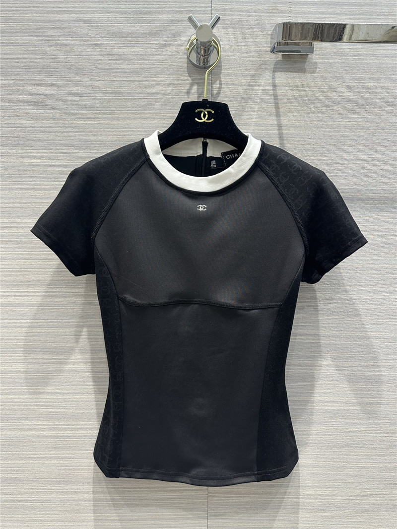 Ch**el black and white panda t-shirt