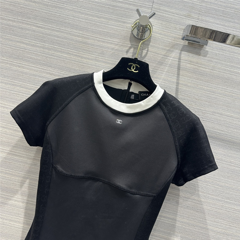 Ch**el black and white panda t-shirt