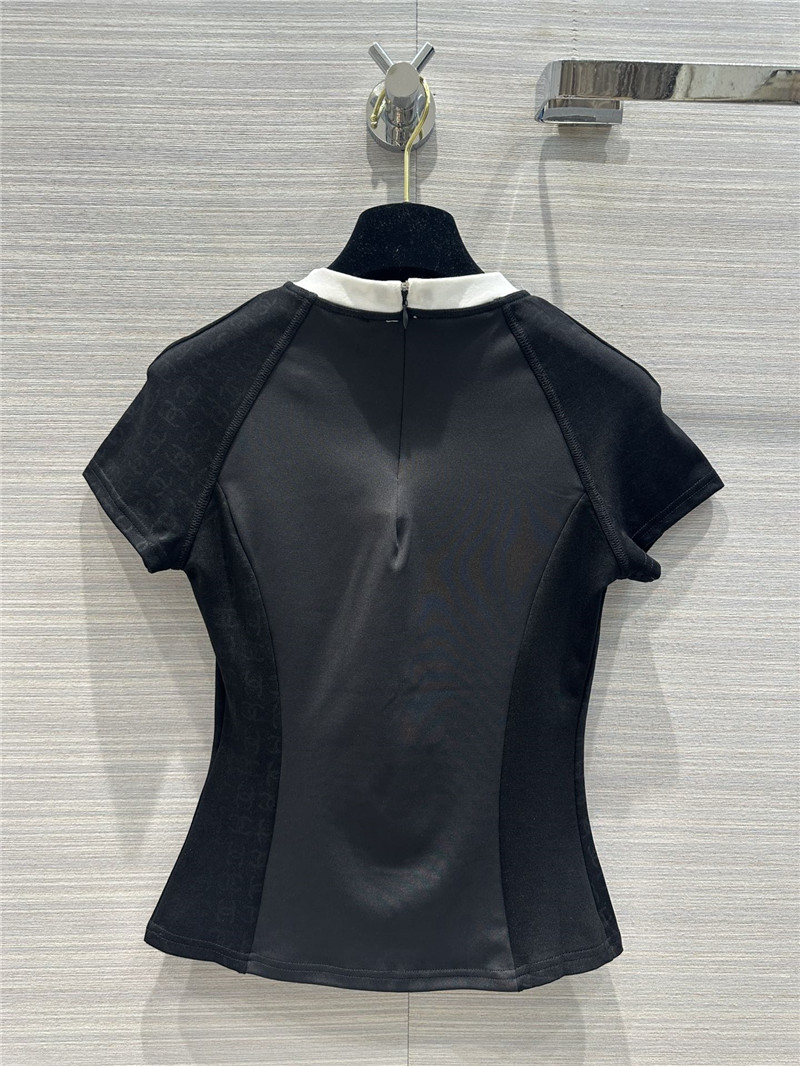 Ch**el black and white panda t-shirt