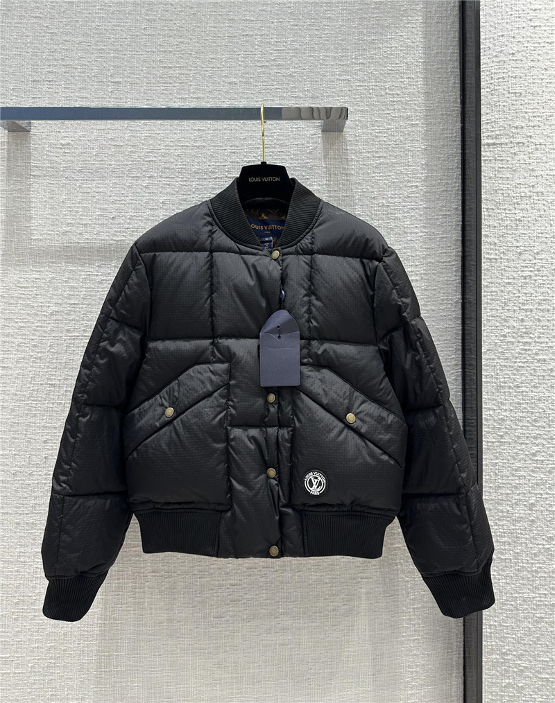 louis vuitton LV ribbed flight jacket down jacket