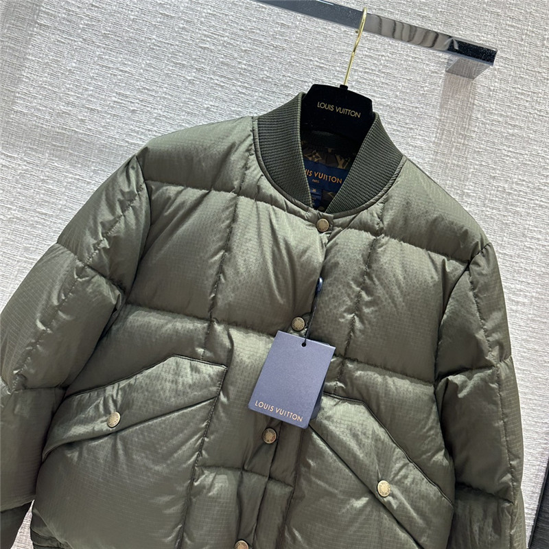 louis vuitton LV ribbed flight jacket down jacket
