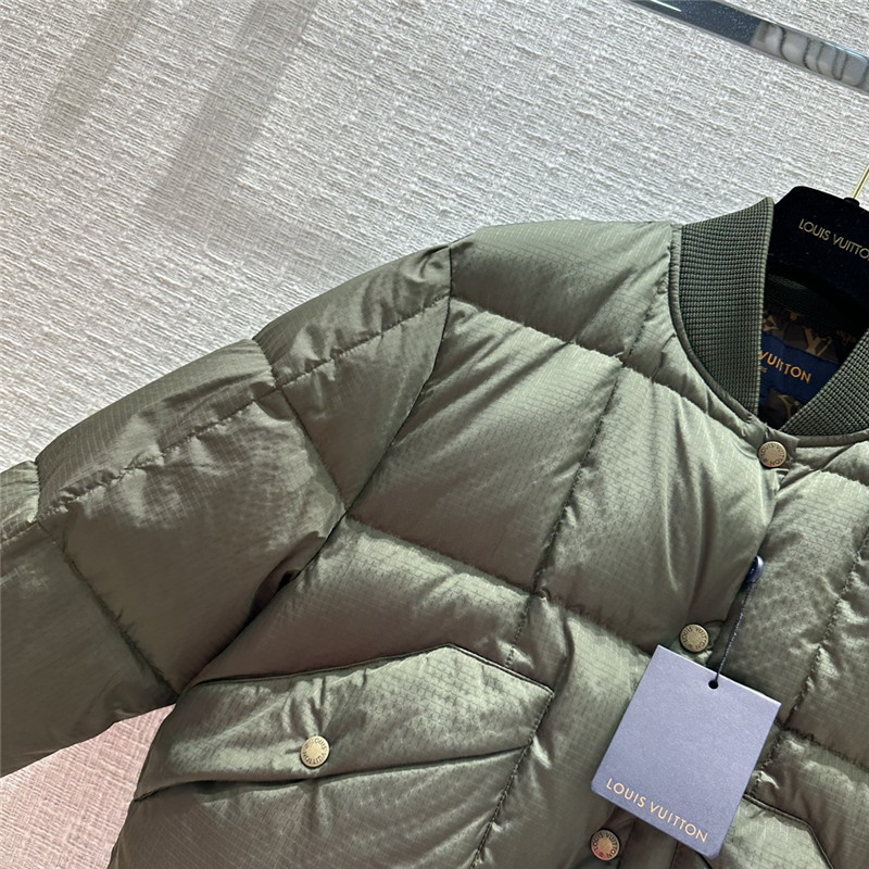 louis vuitton LV ribbed flight jacket down jacket
