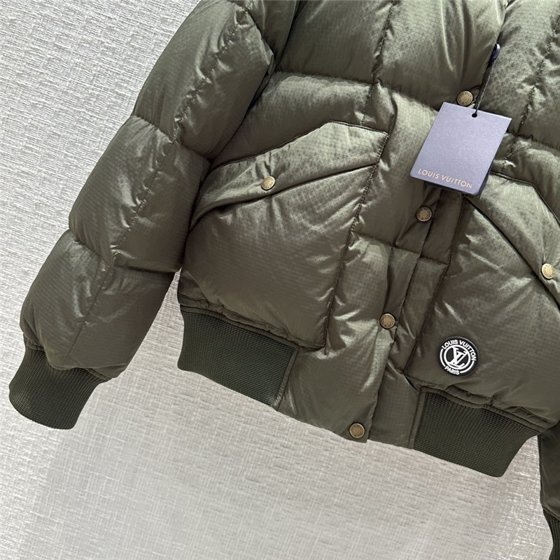 louis vuitton LV ribbed flight jacket down jacket