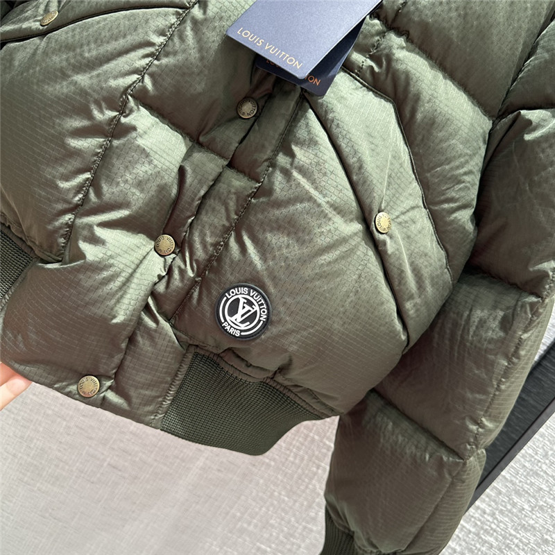louis vuitton LV ribbed flight jacket down jacket