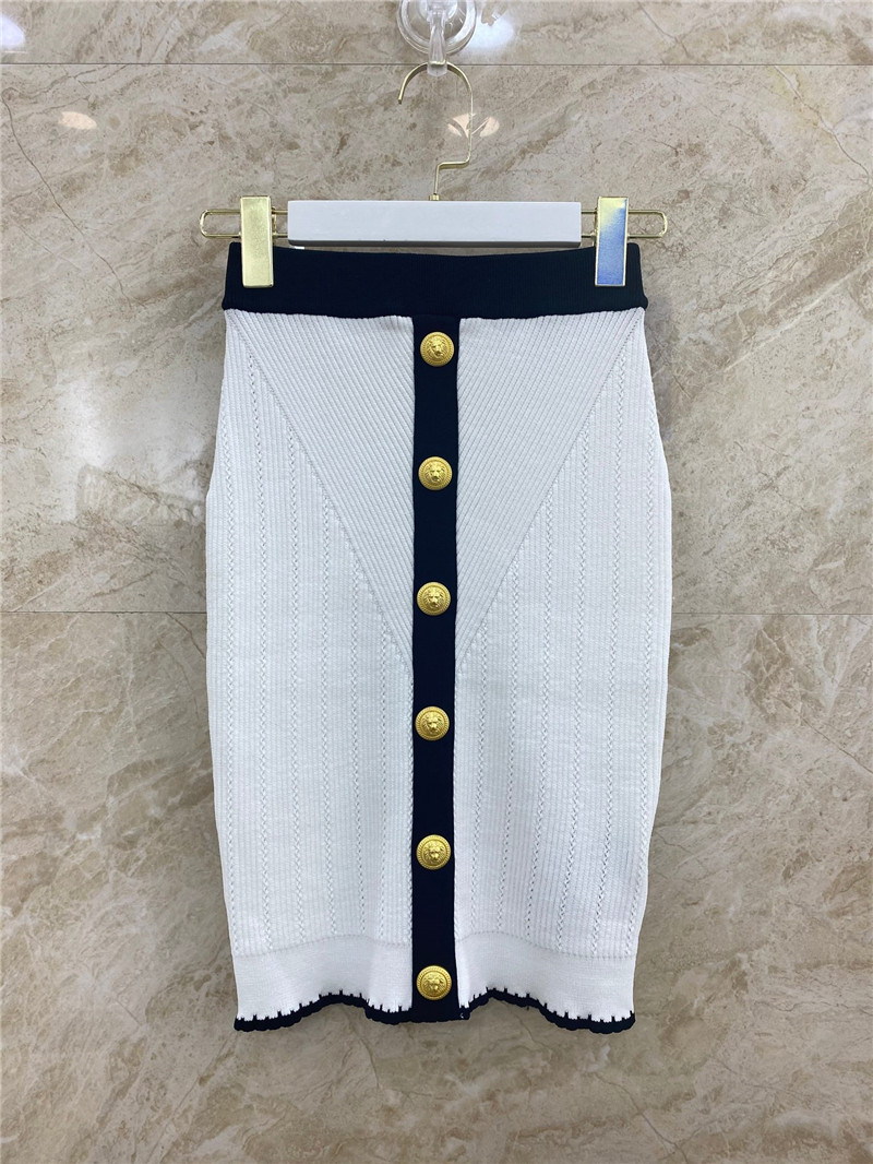 Balmain new hem lace knitted skirt