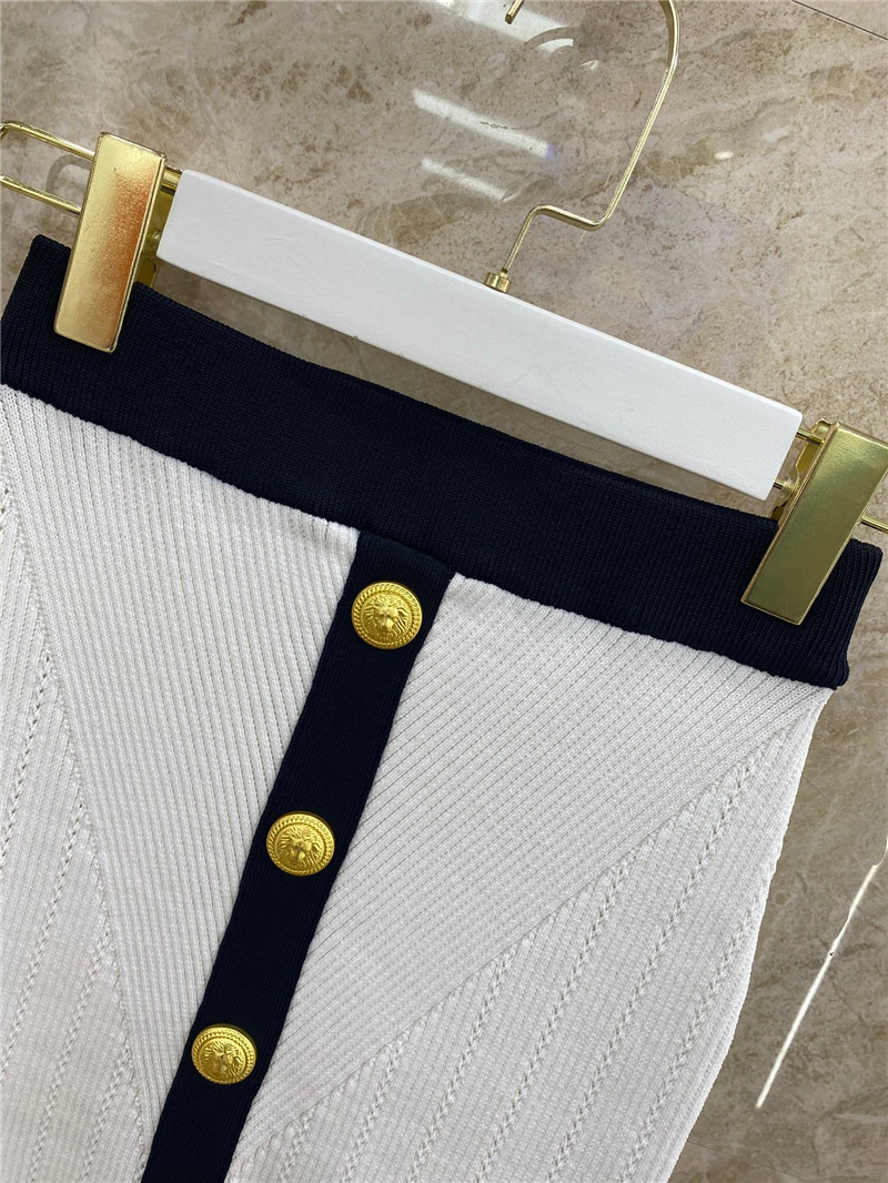 Balmain new hem lace knitted skirt