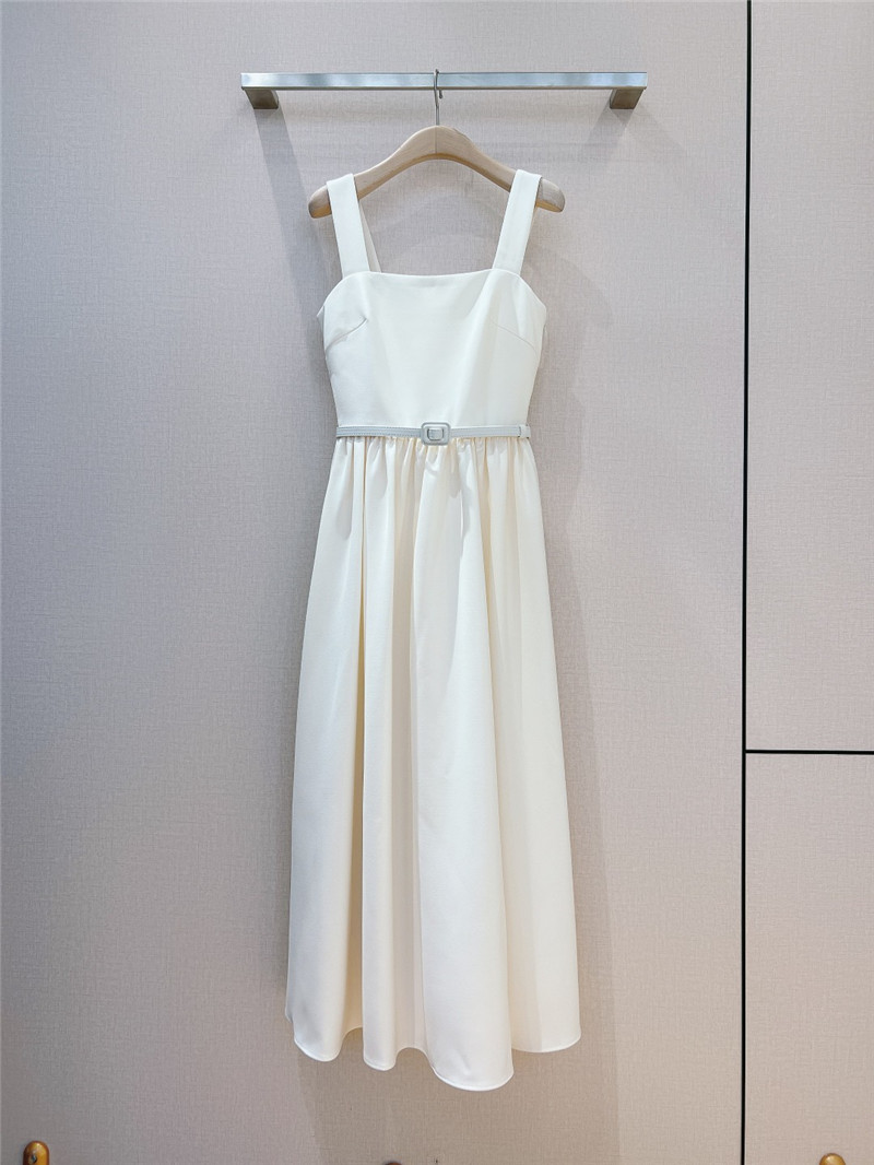 D10r high-end square neck suspender dress