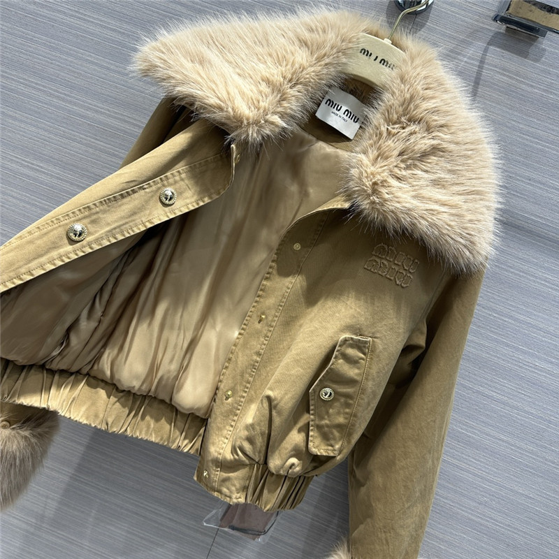 M1um1u maillard wear cotton jacket