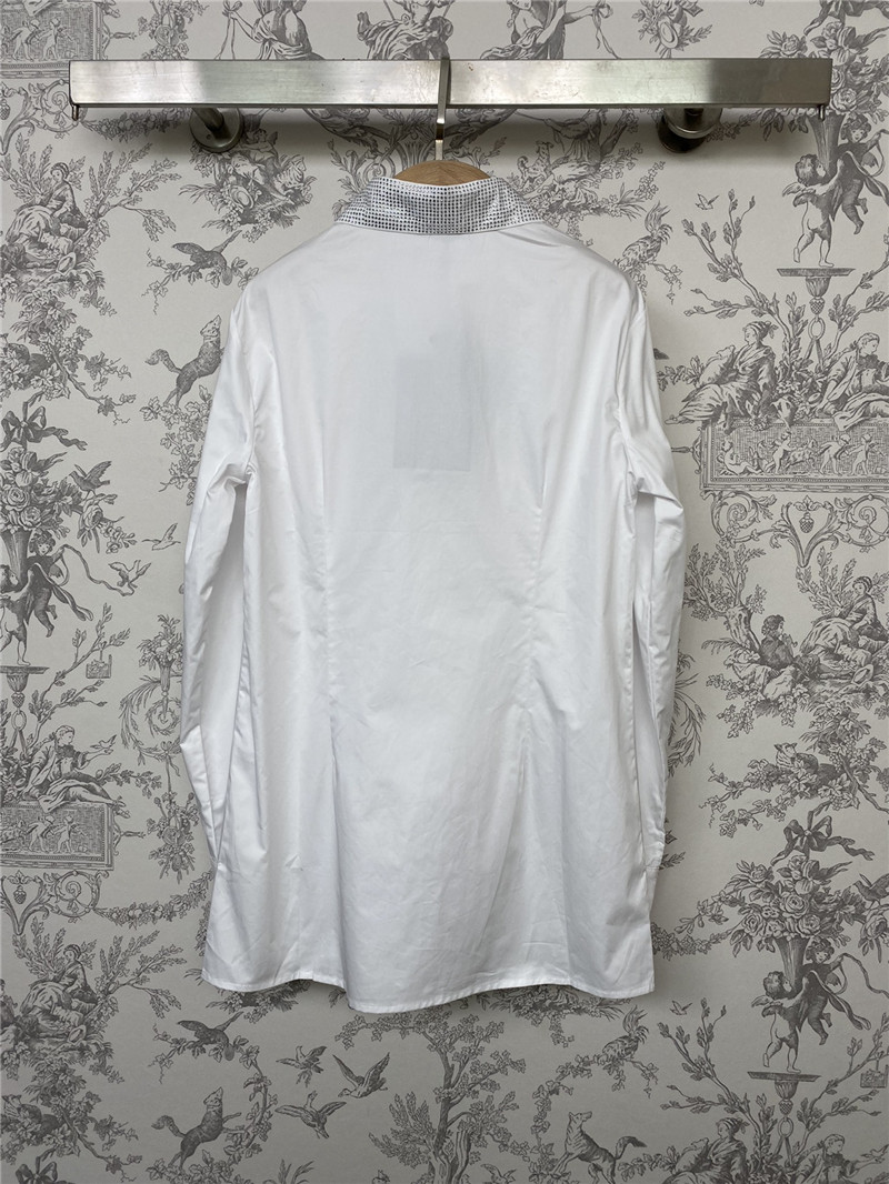 pra*a early spring new D1am0nd collar shirt