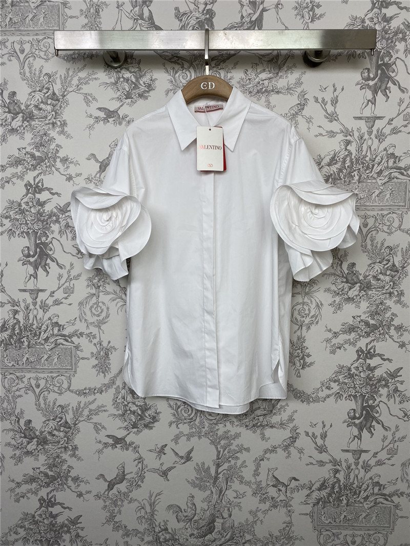Va1e*ntin0 early spring new flower sleeve shirt