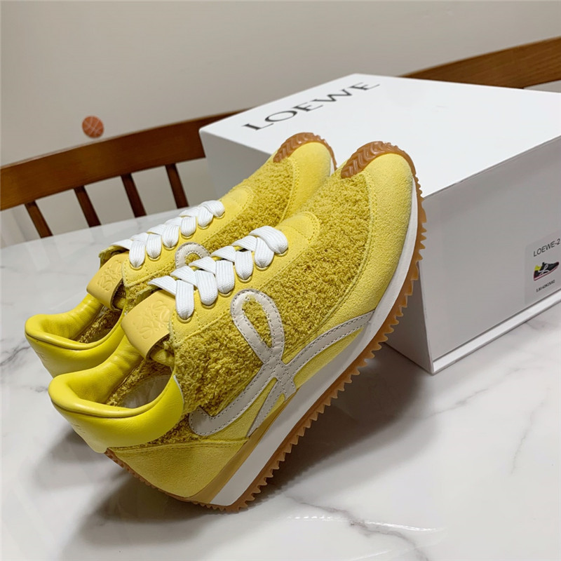 L0ew* yellow flow runner sneakers