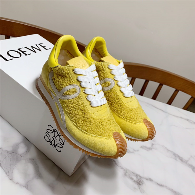 L0ew* yellow flow runner sneakers