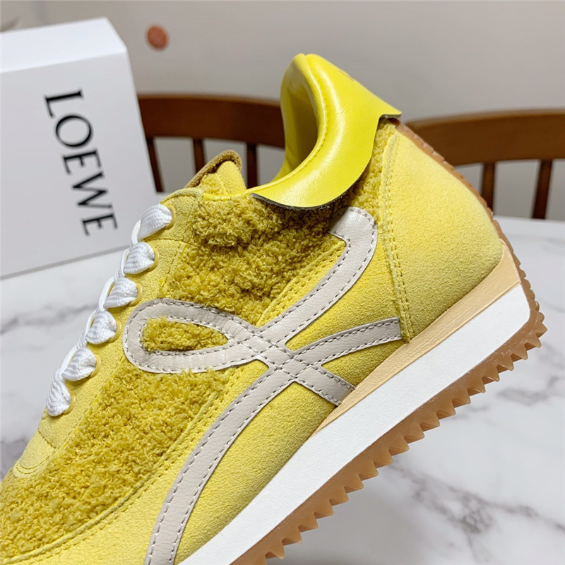L0ew* yellow flow runner sneakers