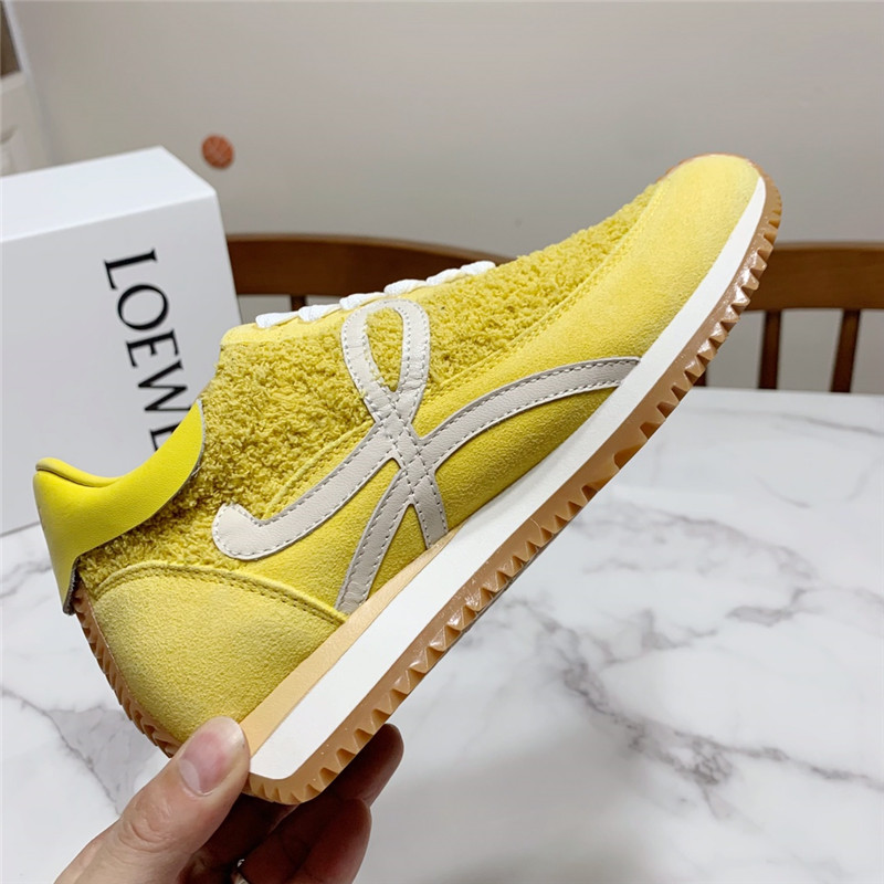 L0ew* yellow flow runner sneakers