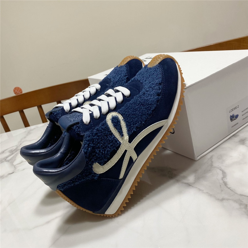 L0ew* dark blue flow runner sneakers