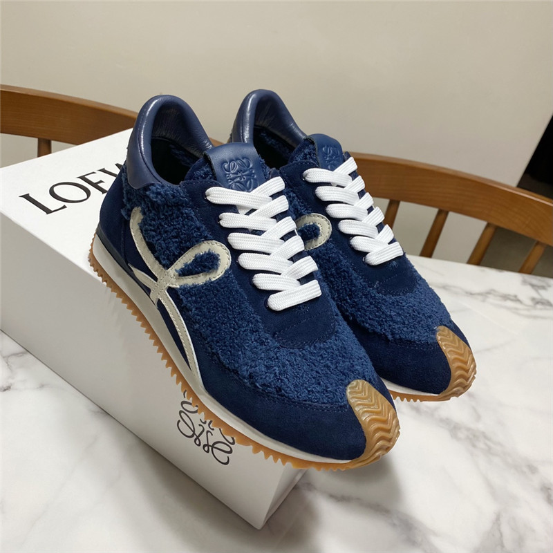 L0ew* dark blue flow runner sneakers