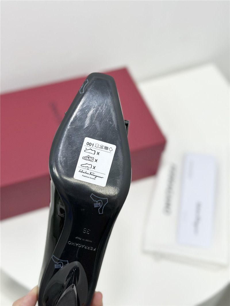 Salvatore Ferragamo bow square toe shoes