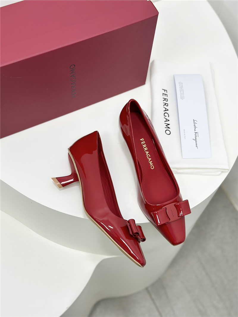 Salvatore Ferragamo bow square toe shoes