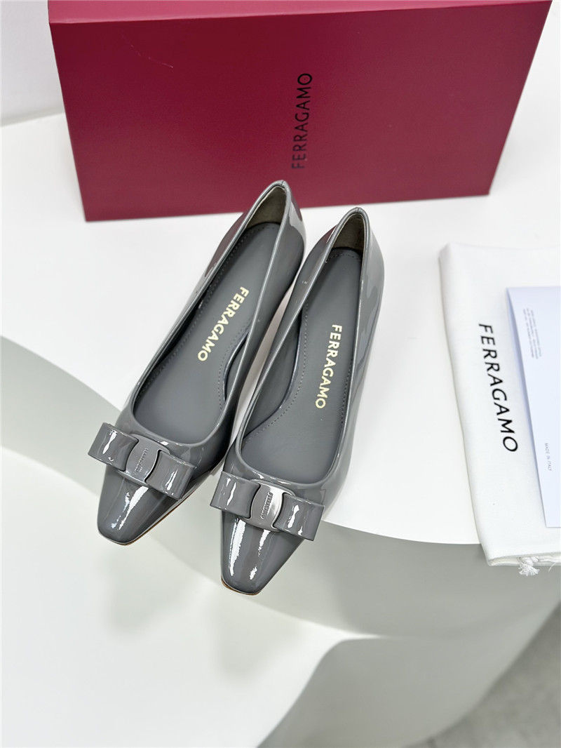 Salvatore Ferragamo bow square toe shoes