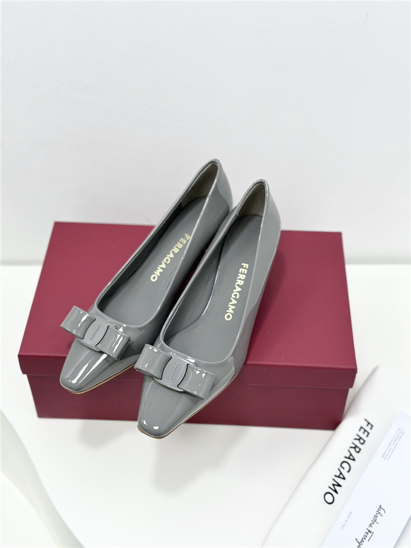 Salvatore Ferragamo bow square toe shoes