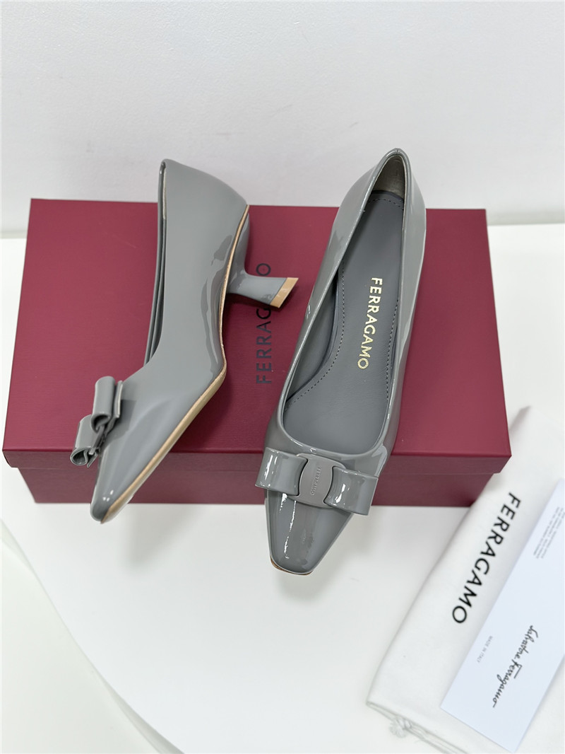 Salvatore Ferragamo bow square toe shoes