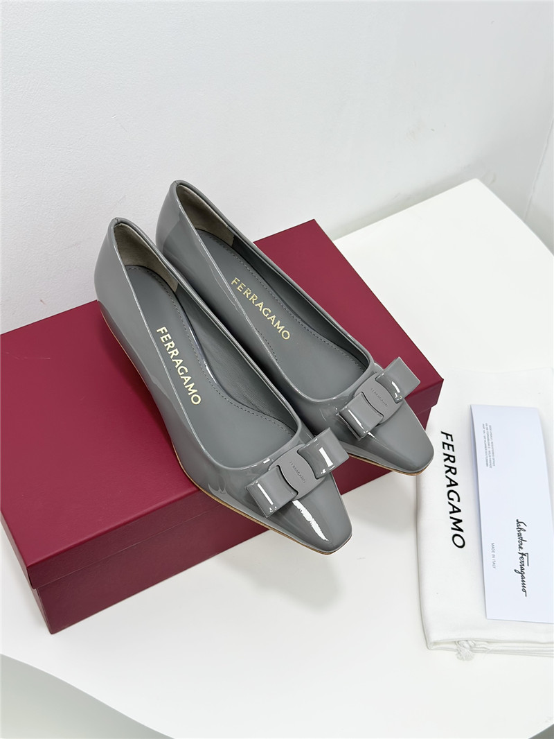 Salvatore Ferragamo bow square toe shoes