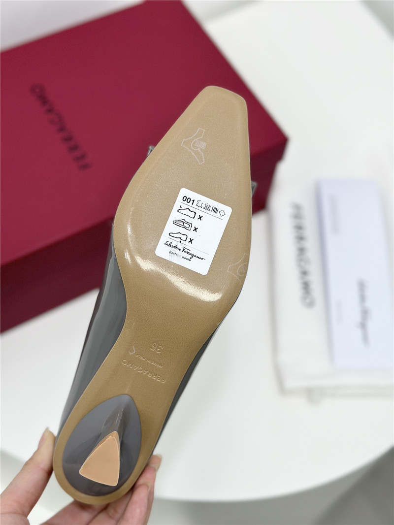 Salvatore Ferragamo bow square toe shoes