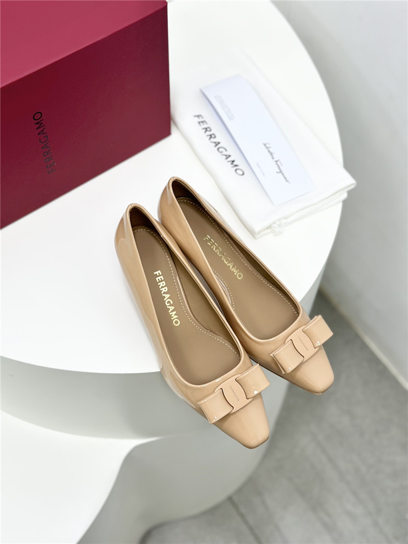 Salvatore Ferragamo bow square toe shoes