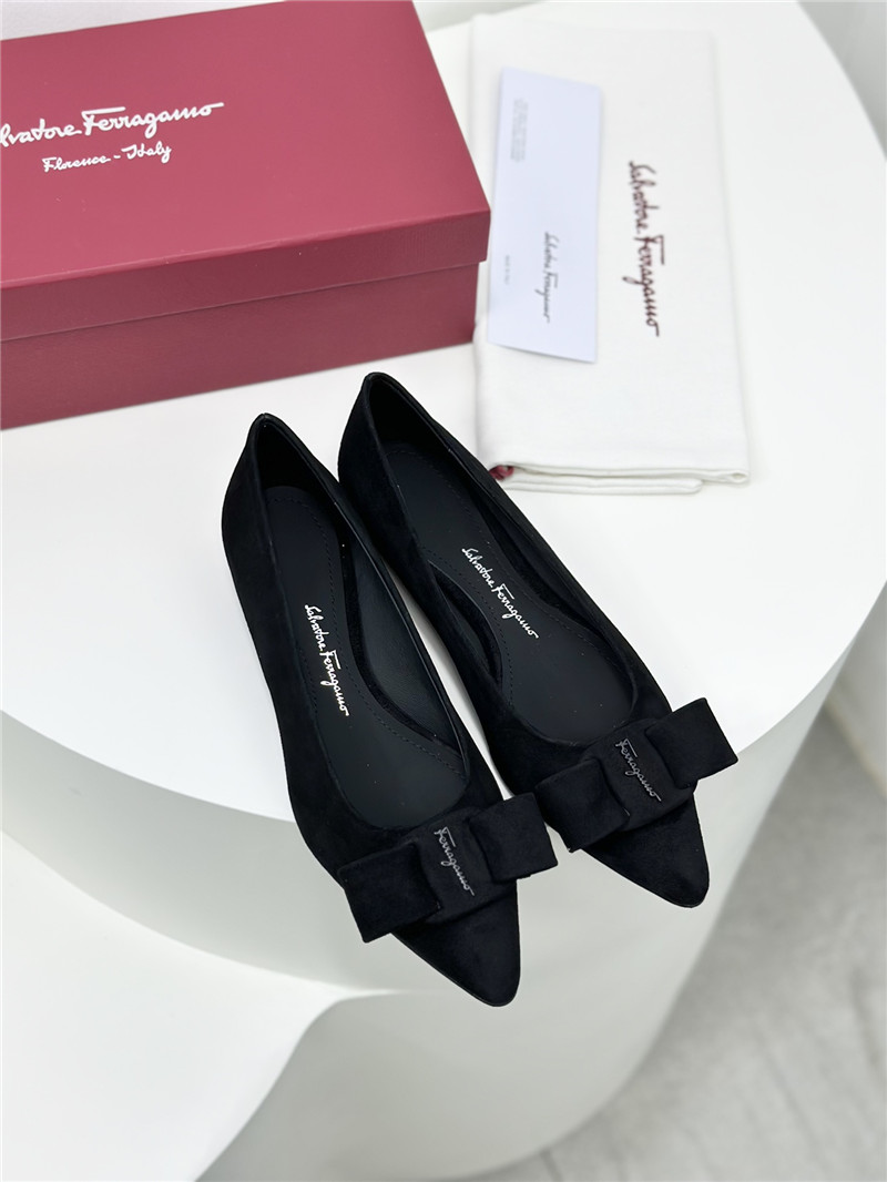 Salvatore Ferragamo pointed toe Viva ballet shoes