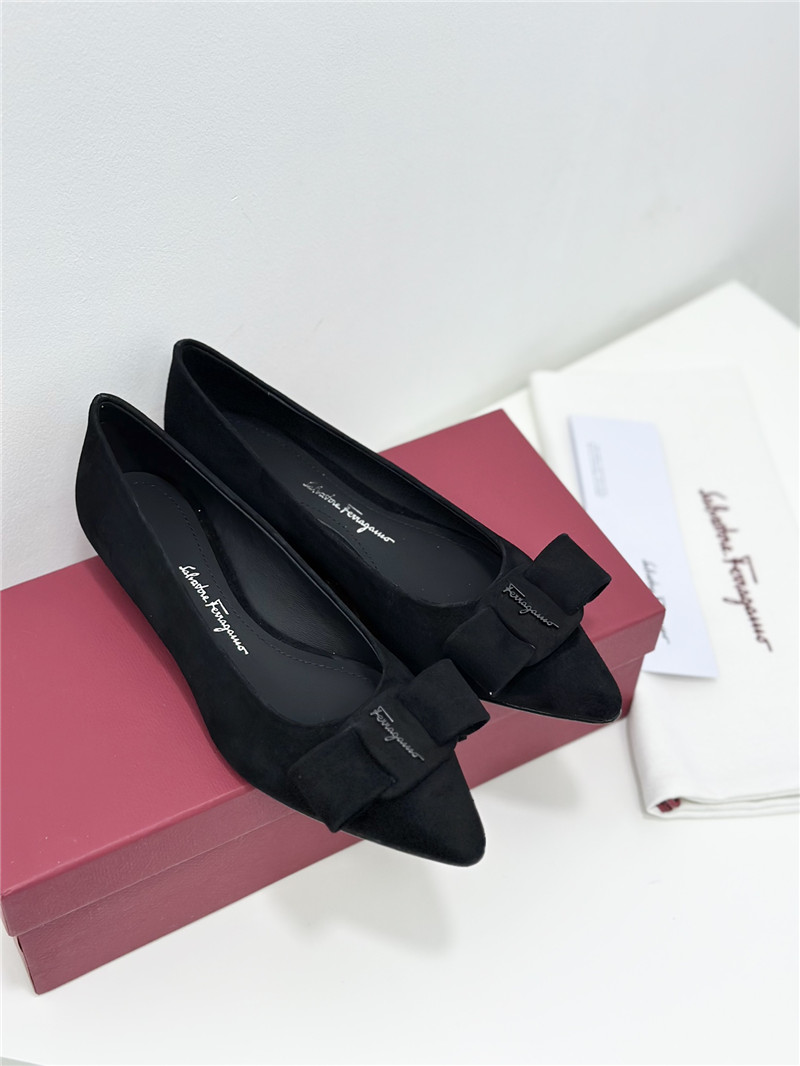 Salvatore Ferragamo pointed toe Viva ballet shoes
