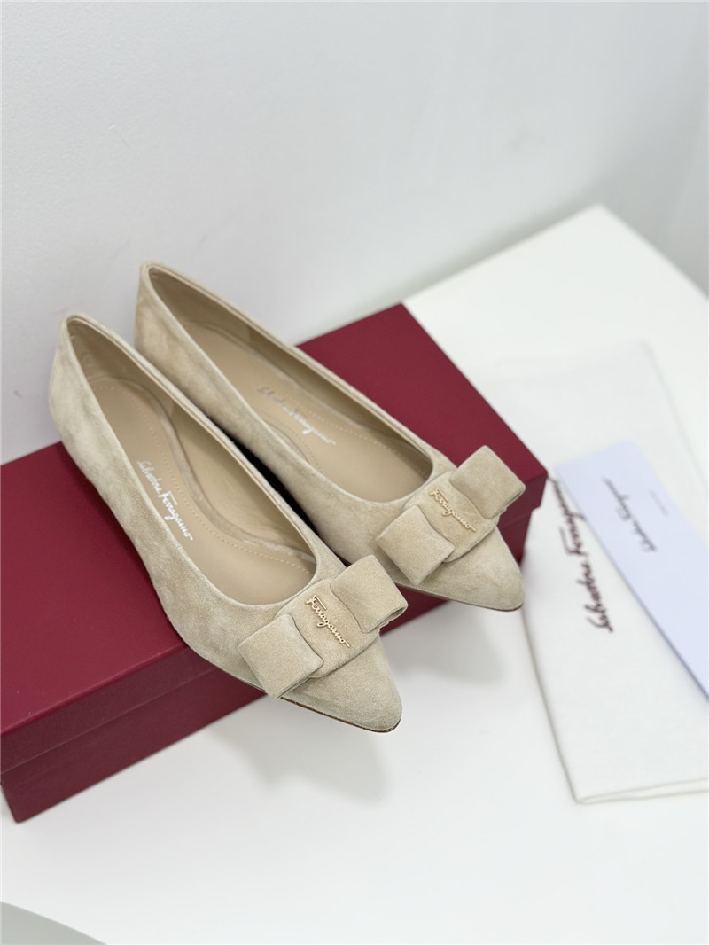 Salvatore Ferragamo pointed toe Viva ballet shoes