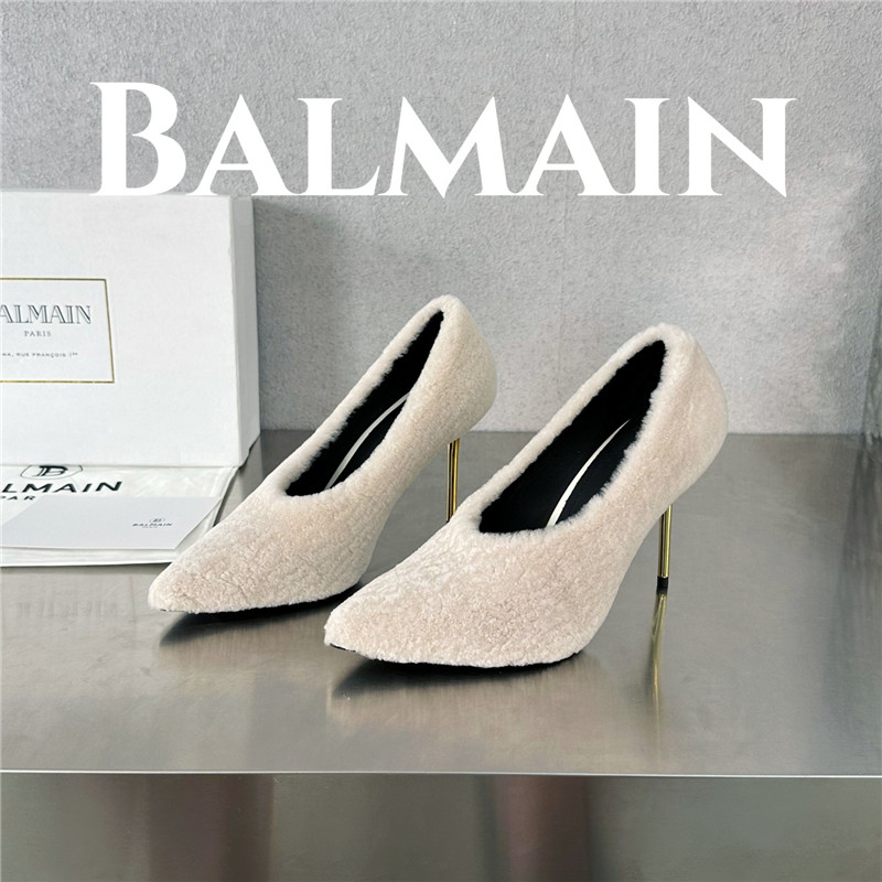 Balmain’s new Ruby lambswool stiletto mules
