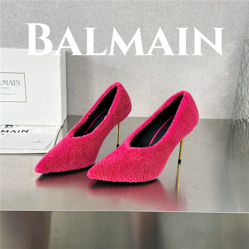 Balmain’s new Ruby lambswool stiletto mules