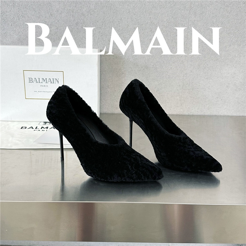 Balmain’s new Ruby lambswool stiletto mules