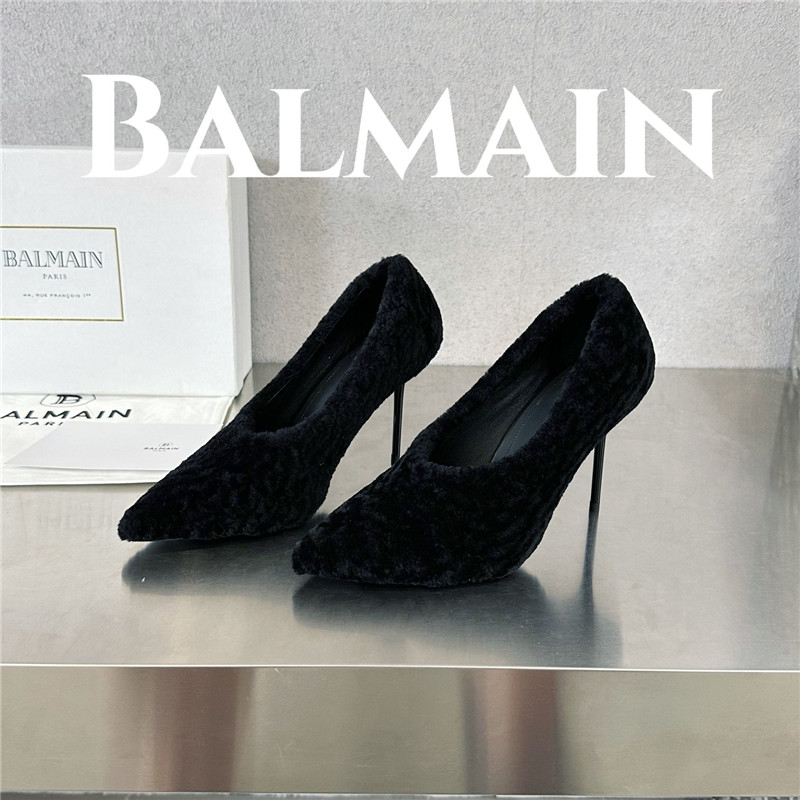 Balmain’s new Ruby lambswool stiletto mules