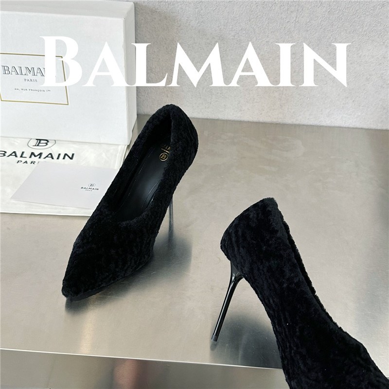 Balmain’s new Ruby lambswool stiletto mules