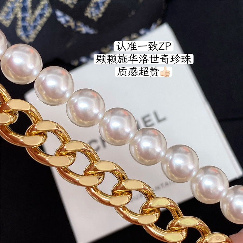 Ch**el chain pearls wings Ch**el necklace