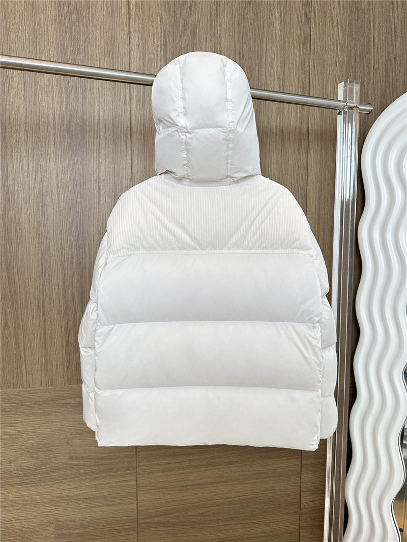 Moncler corduroy patchwork down jacket