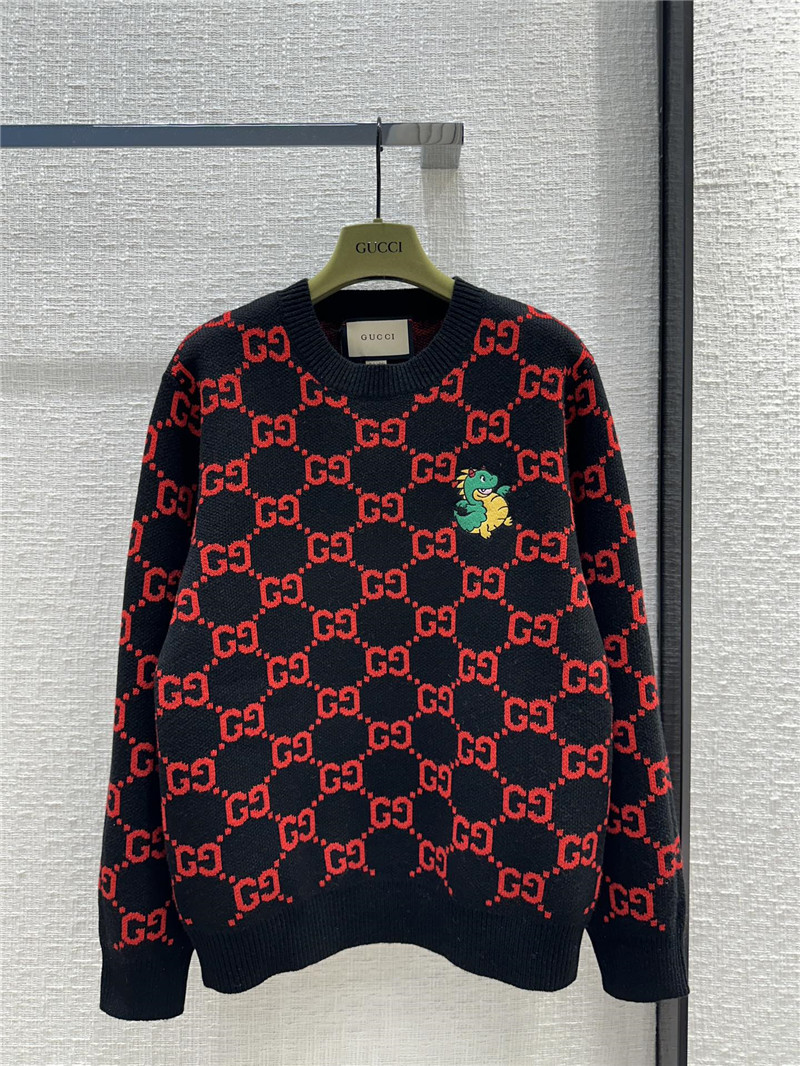Gvc*1 gg logo intarsia sweater