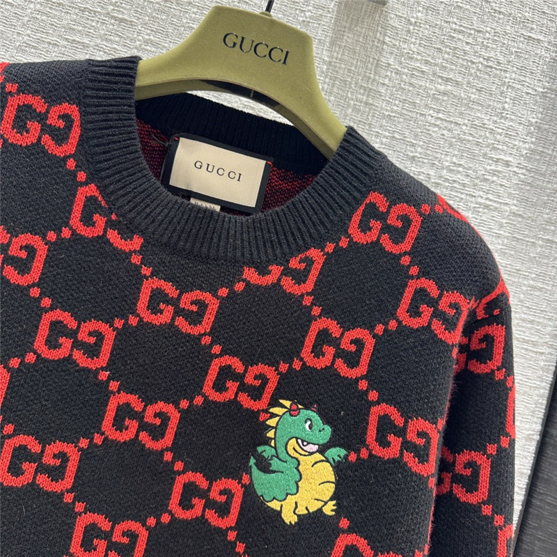 Gvc*1 gg logo intarsia sweater