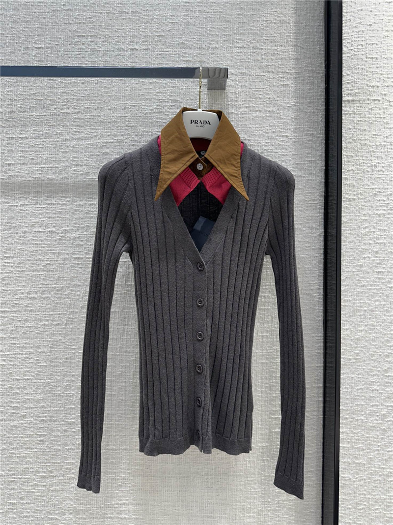 Pra*a ribbed knitted cardigan