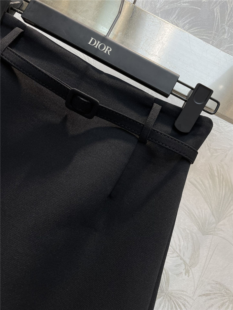 D10r belted high-waisted a-line skirt