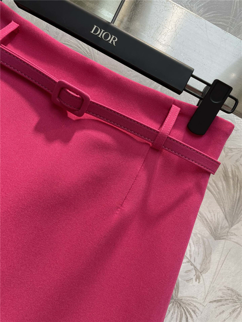 D10r belted high-waisted a-line skirt