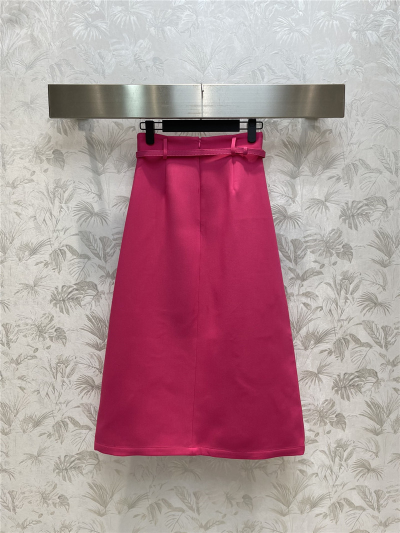 D10r belted high-waisted a-line skirt